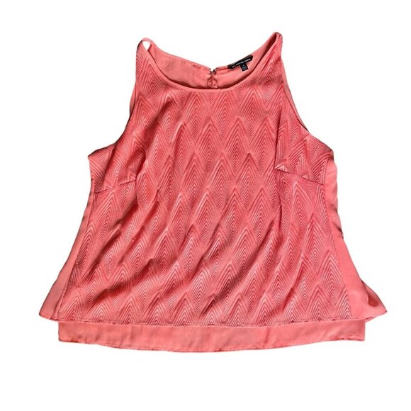 ZAC & RACHEL Woman Art Deco Top Size 3X Plus Guava Pink Sheer Flowy NWT- Defect - Picture 1 of 15
